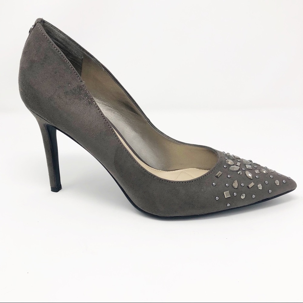 Circus Sam Edelman Gray Faux Suede Heel Pumps